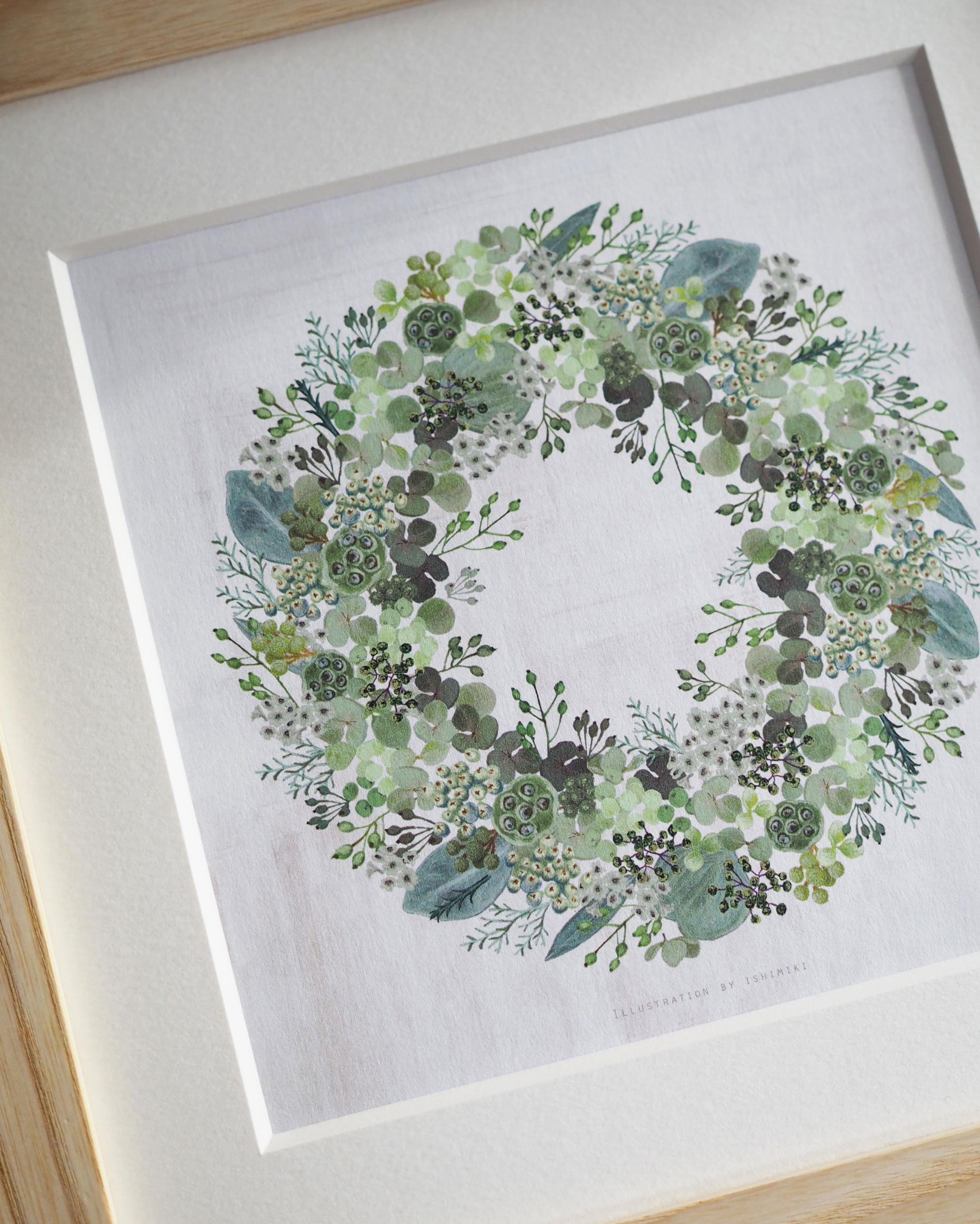 アナベルのグリーンリース【サイズは３種類】カードとポスター選べます | 2枚目