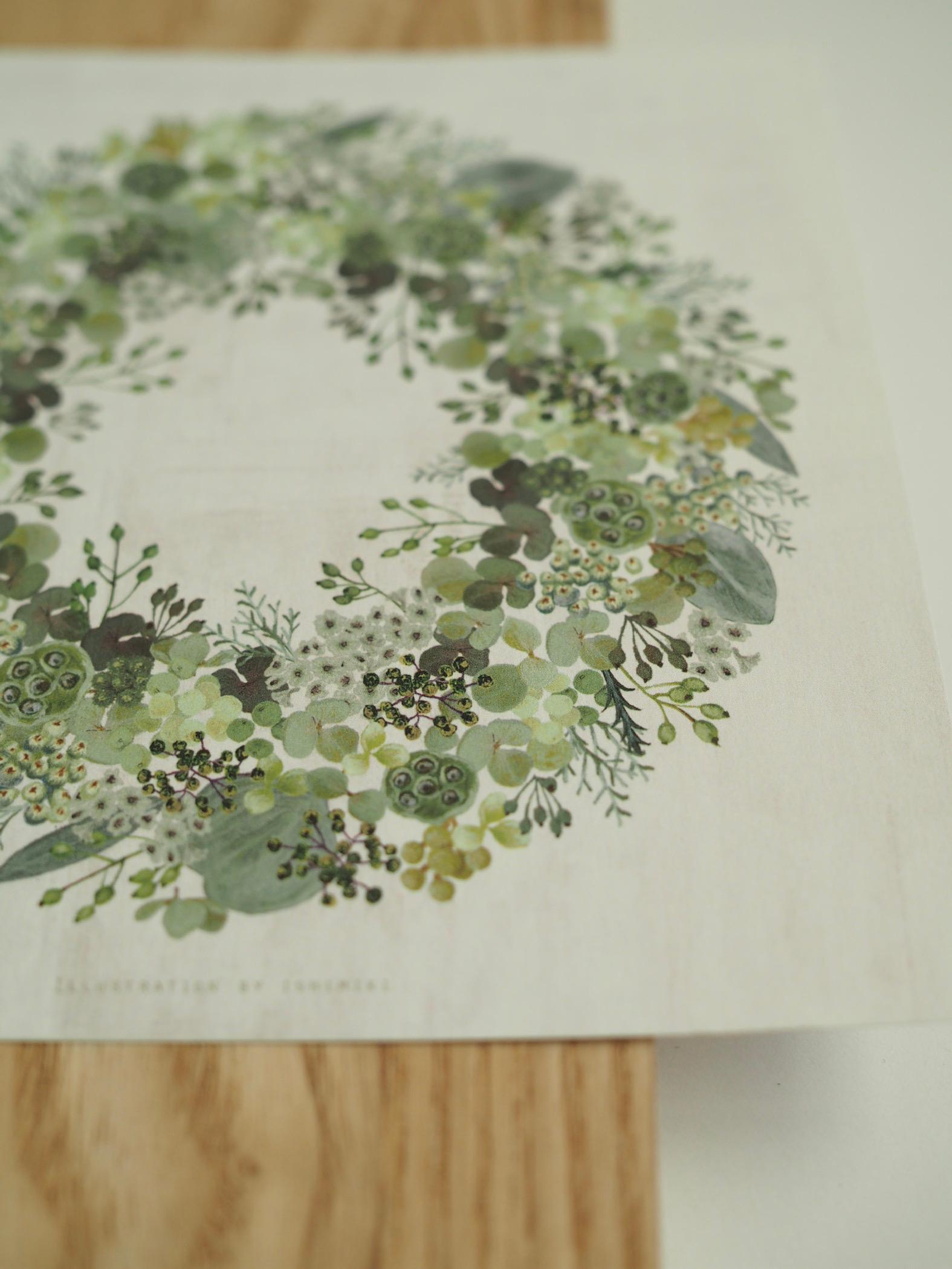 アナベルのグリーンリース【サイズは３種類】カードとポスター選べます | 3枚目