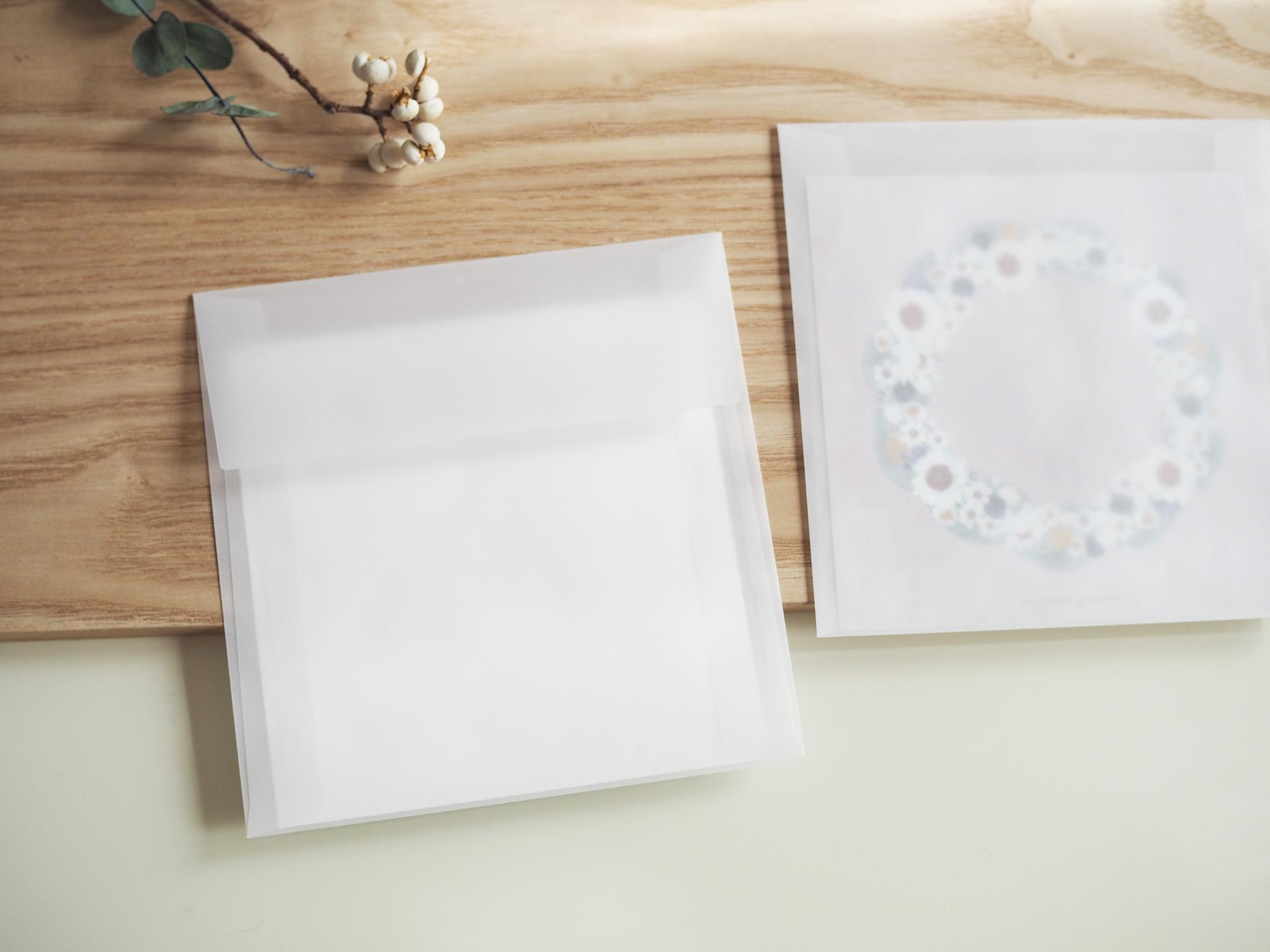 クラスペディアとミツマタのリース【サイズは３種類】カードとポスター選べます | 9枚目