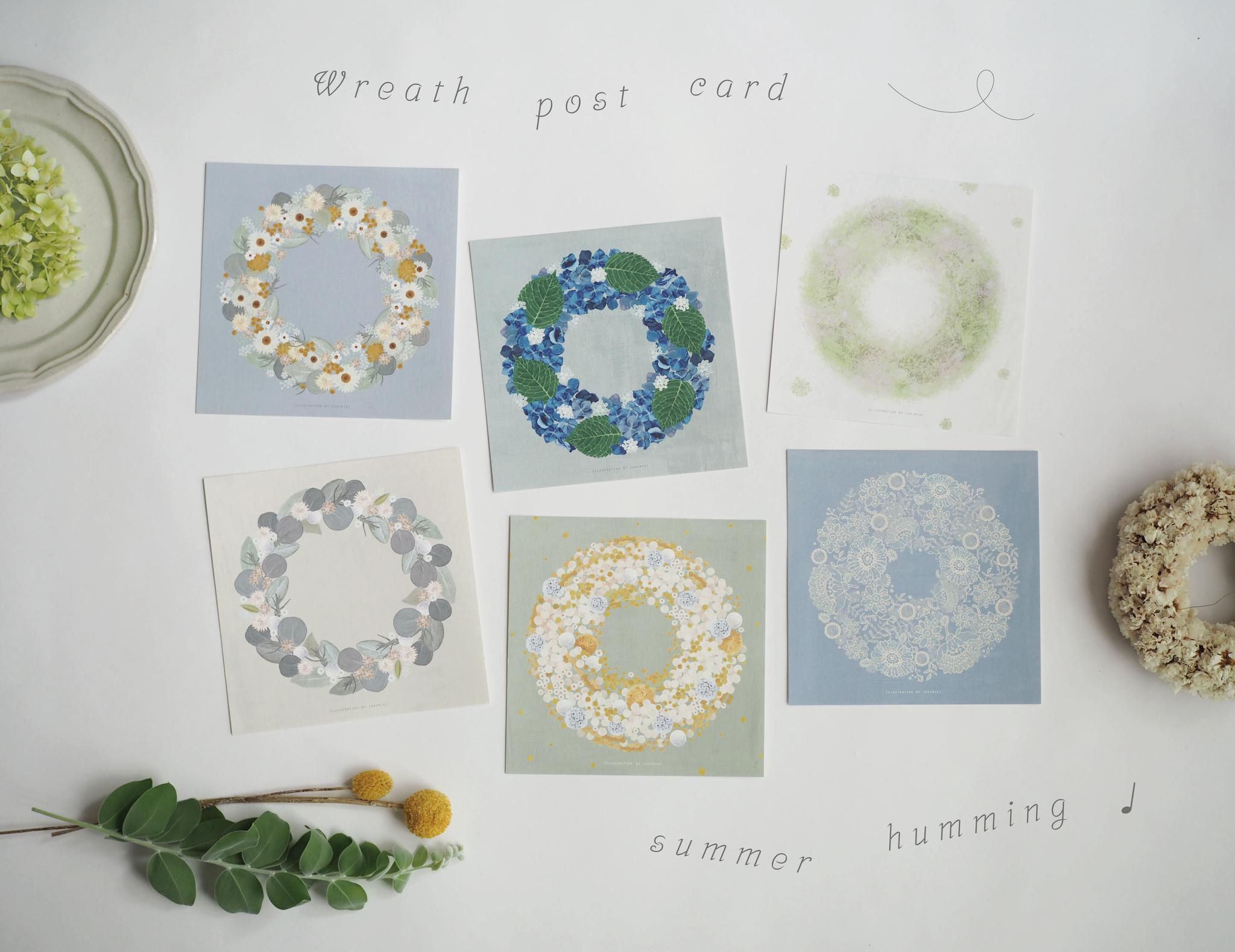 リース ポストカード Summer  ♩ お好きな絵柄を選べます ♩