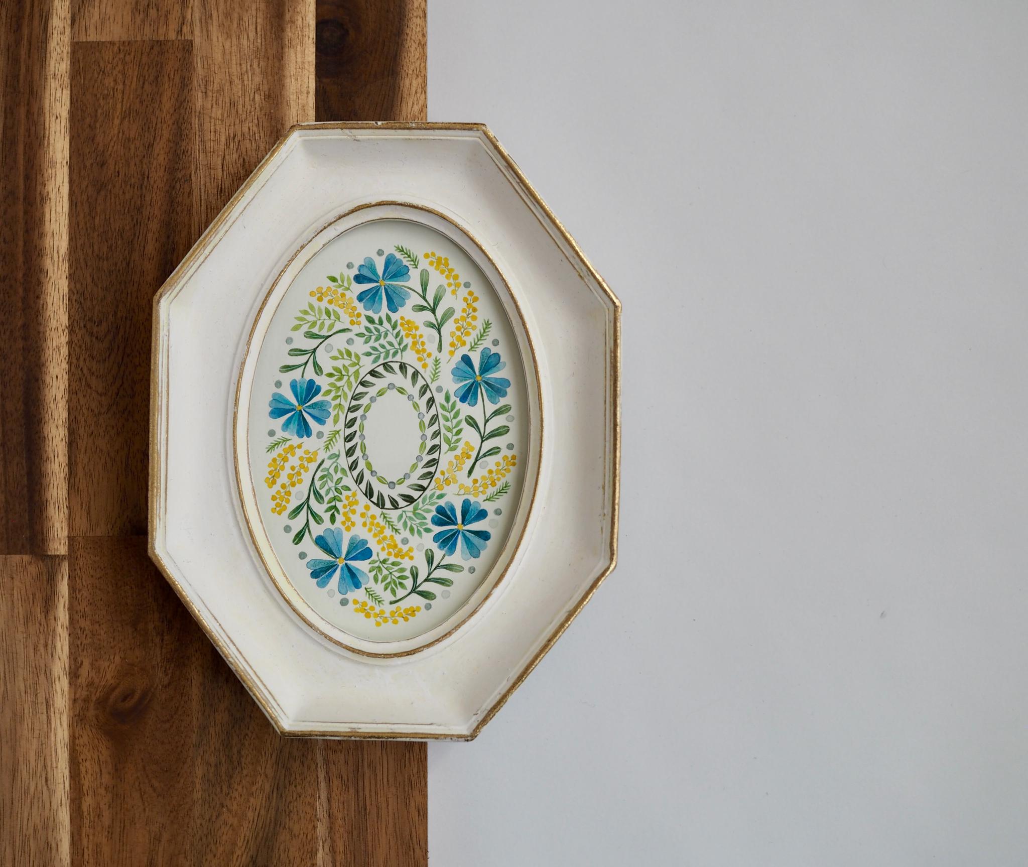 コピー：イラスト原画　水彩「ペールブルーのワルツ」