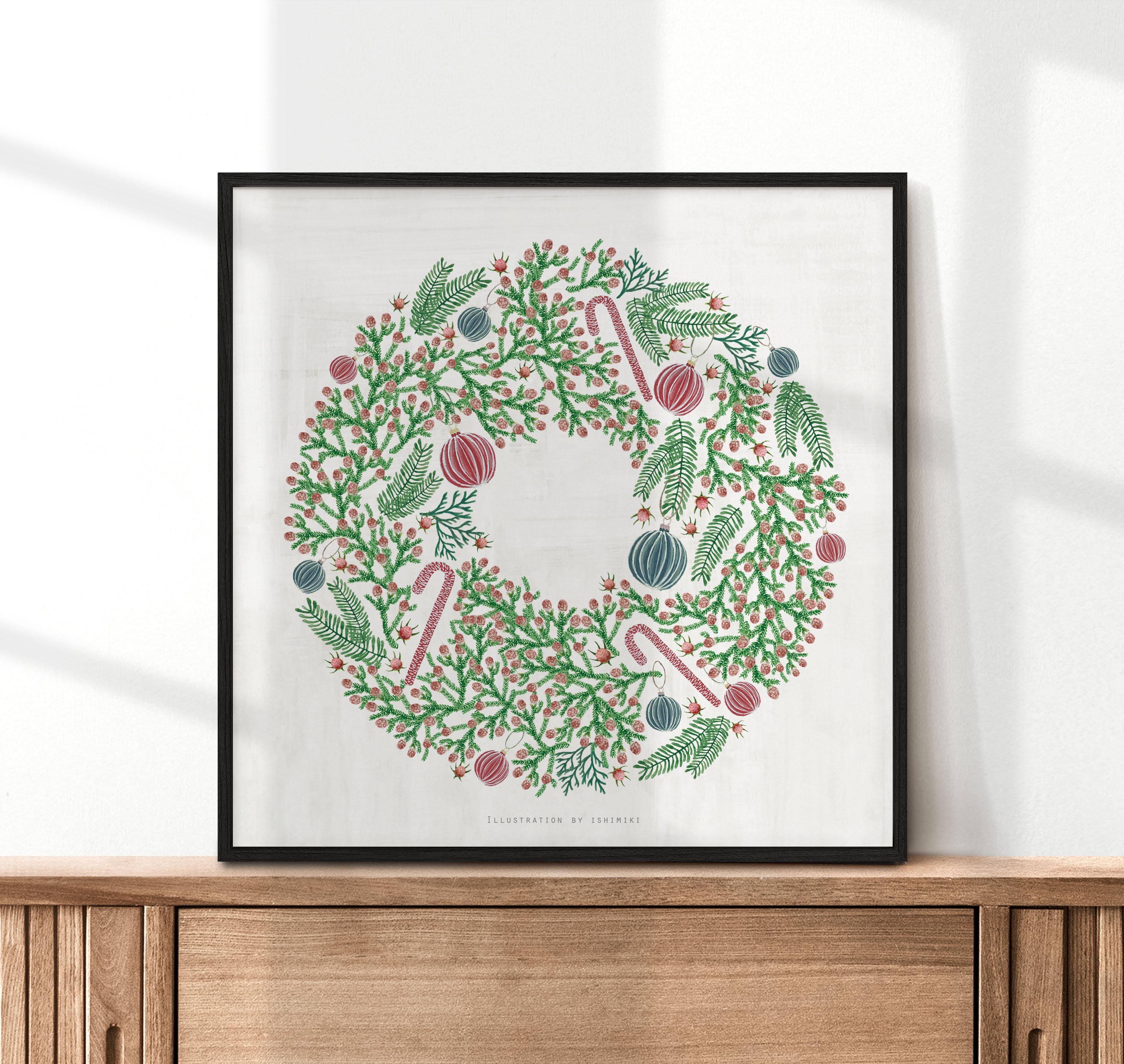 コピー：クリスマス リース ポスター インテリアポスター/2312