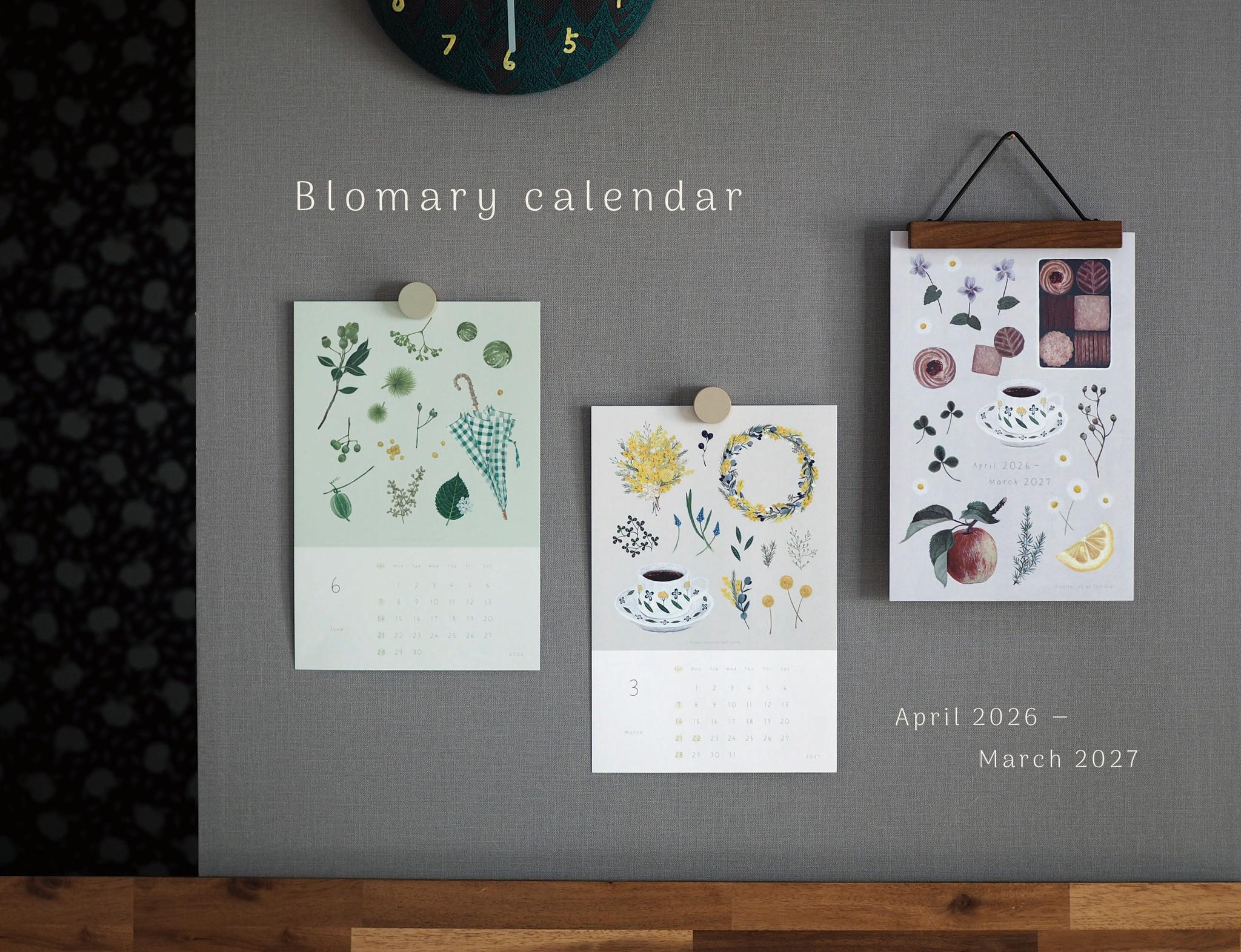 Blomaryカレンダー 4月始まり　2026/4月〜2027/3月